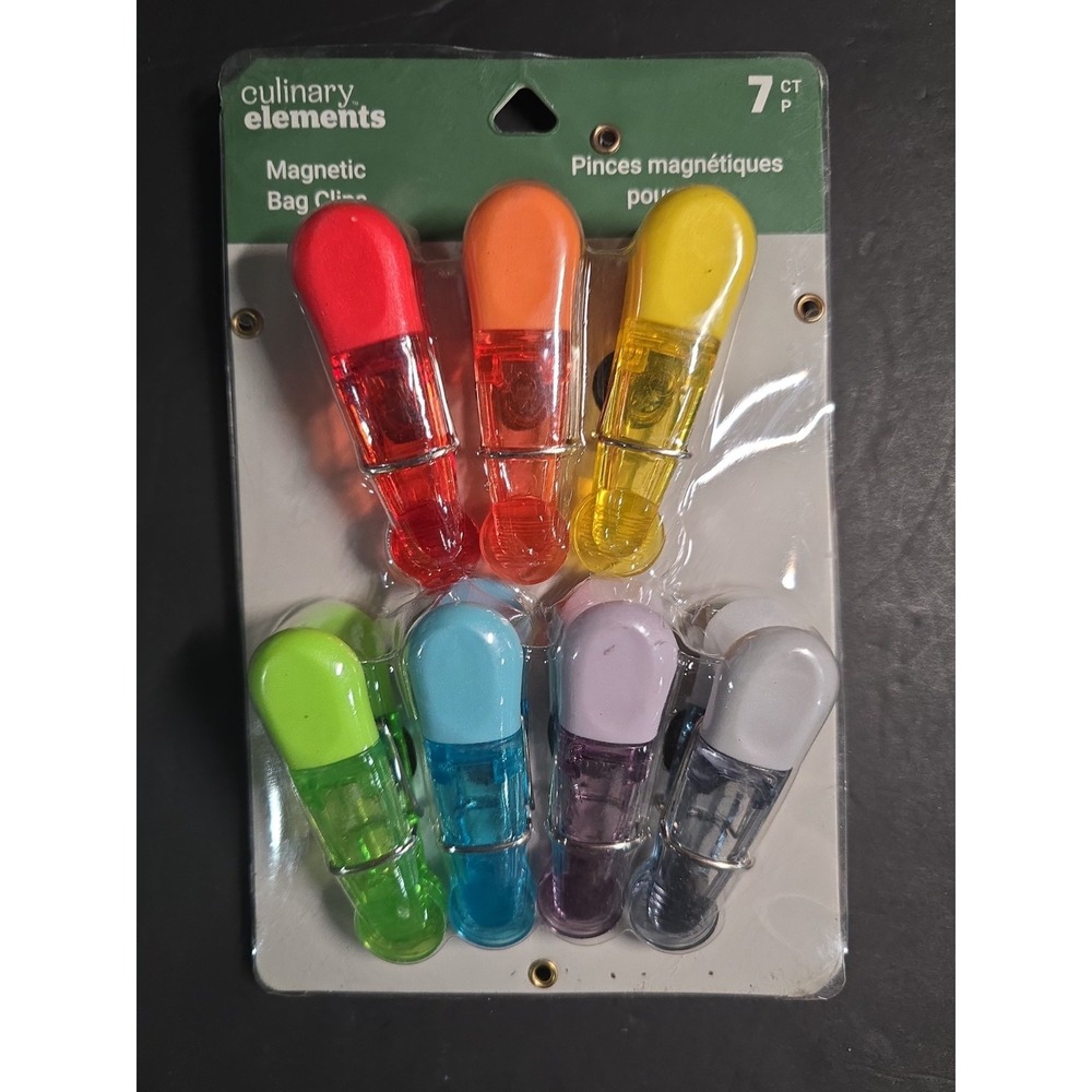 Culinary‎ Elements Magnetic Multi-Purpose Clips: 7 Colorful Kitchen Bag Clips